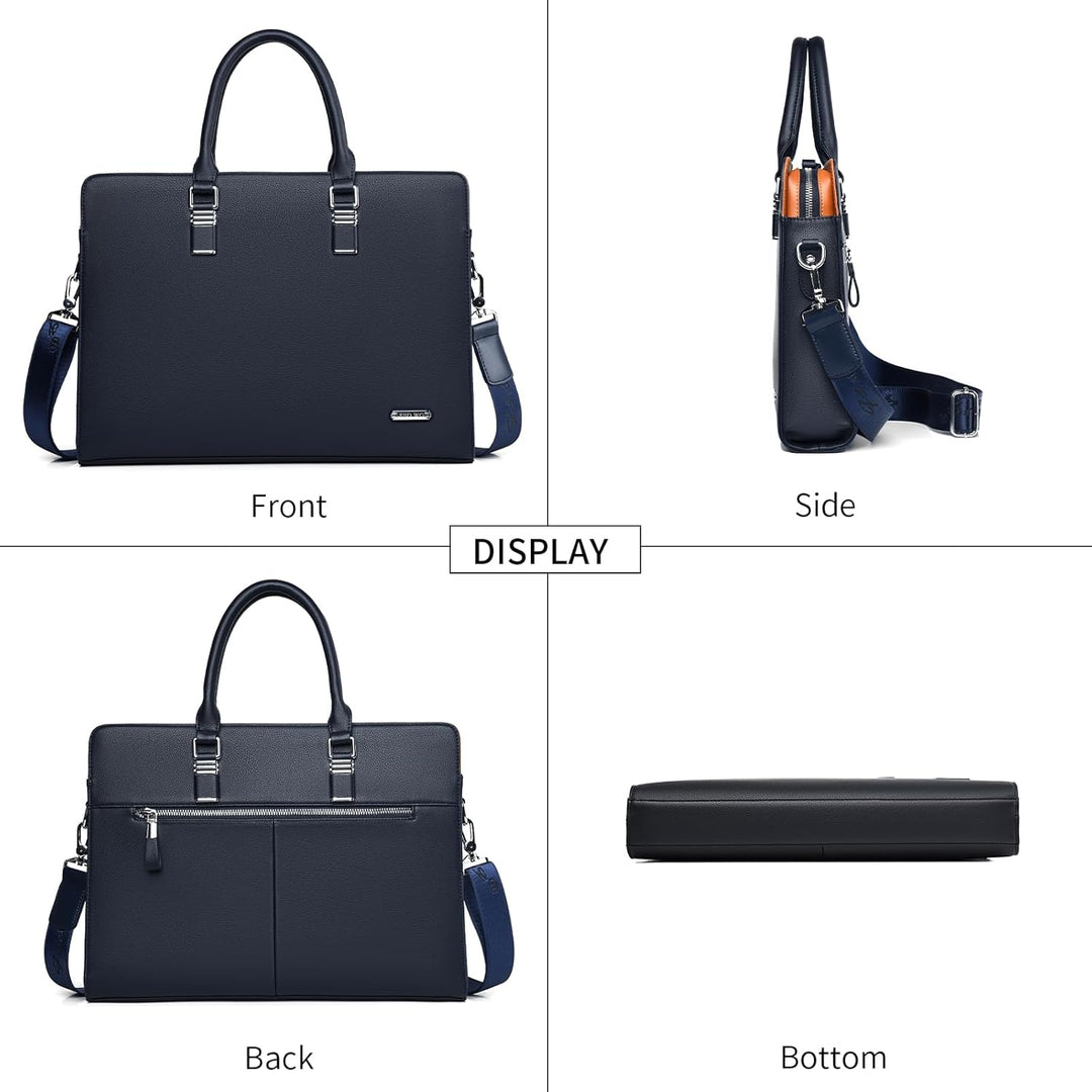 Versatile genuine leather men's business bag, suitable for various professional needs.