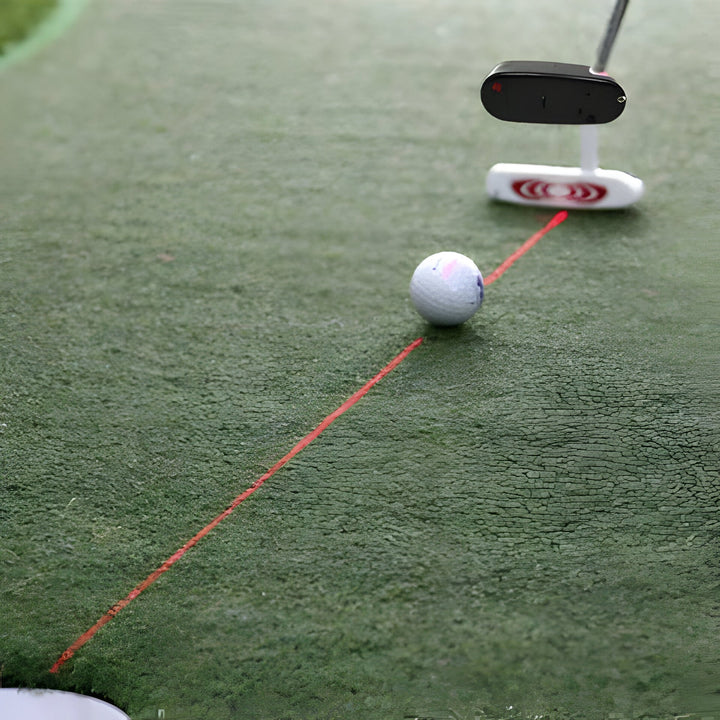 Men's golf laser putting aid projects a clear line for stroke alignment, improving putting accuracy on the green.