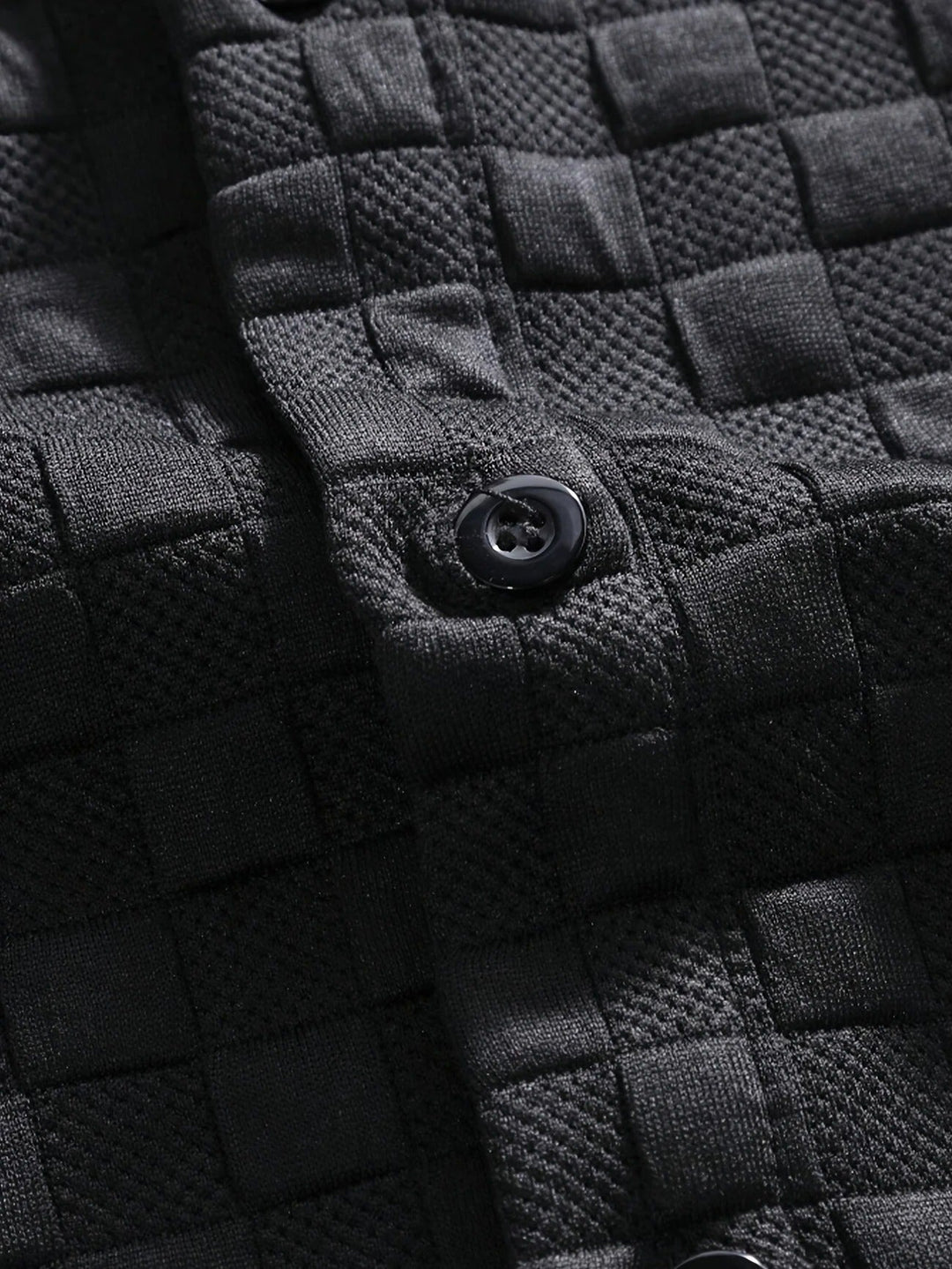 Menswear gridline checkered lounge set, a comfortable two-piece for casual homewear & summer style.