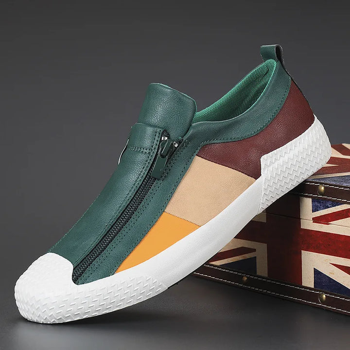Men's handcrafted leather sneakers, designed for ultimate comfort & everyday wear. Stylish casual footwear.