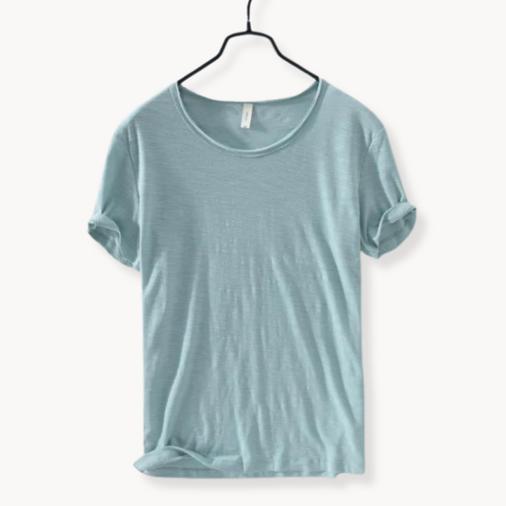 Trendy men's solid color long sleeve shirt, offering versatile Ibiza style for smart casual fashion.