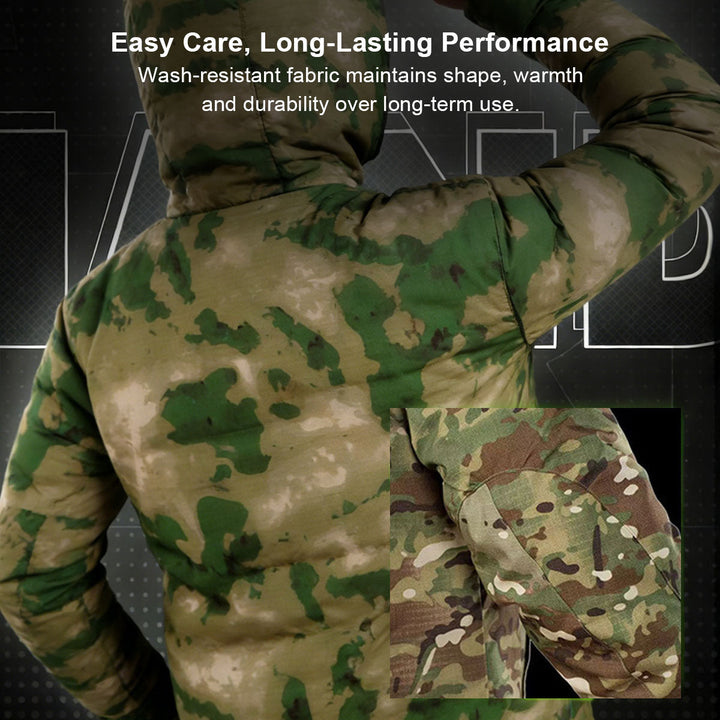 Men's outdoor recreation camo suit, insulated for winter hunting & work