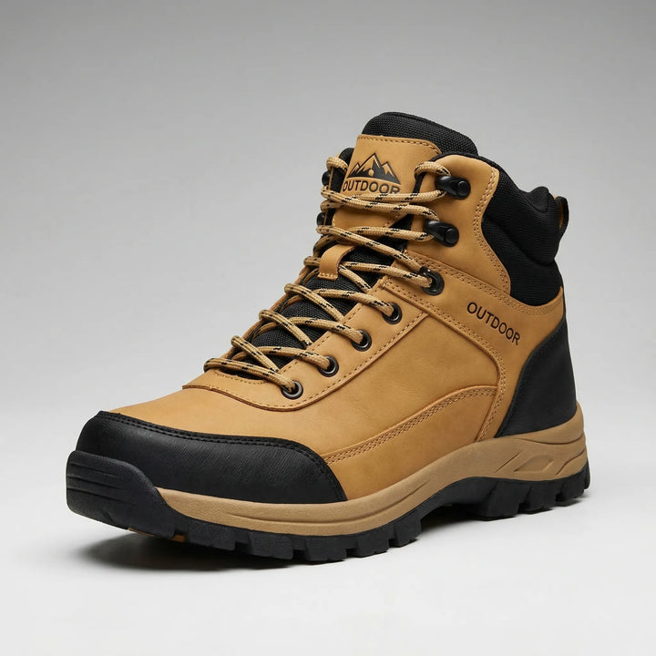 Durable men's insulated high-top boots, perfect for extreme cold winter hiking and snow.