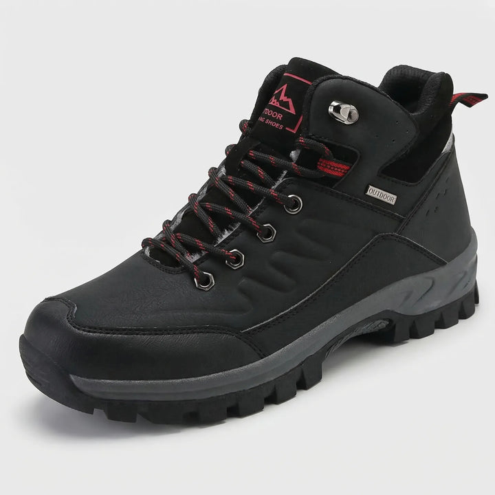 Men's extreme cold insulated high-top winter hiking boots for snow and rugged outdoor trails.
