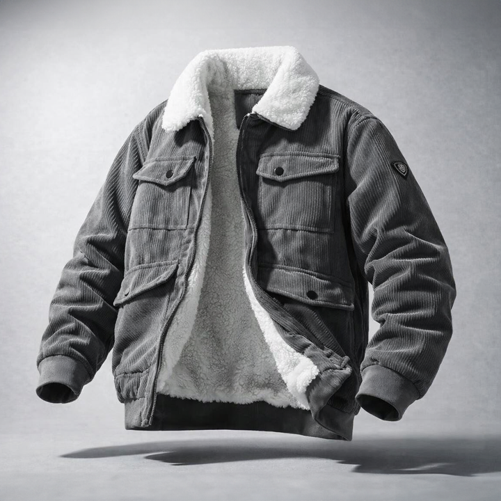 Stylish men's insulated jacket, perfect for casual winter outerwear. Durable & warm for cold weather.
