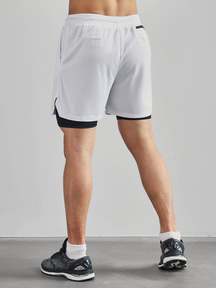 Full view of men's Kinetic mesh shorts, essential athletic wear for dynamic workouts & training.