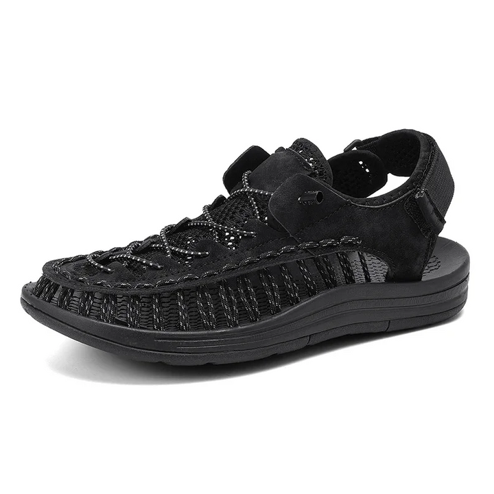 Gray Men's Knox Ryder breathable hiking sandals, excellent for outdoor adventures, quick-dry performance.
