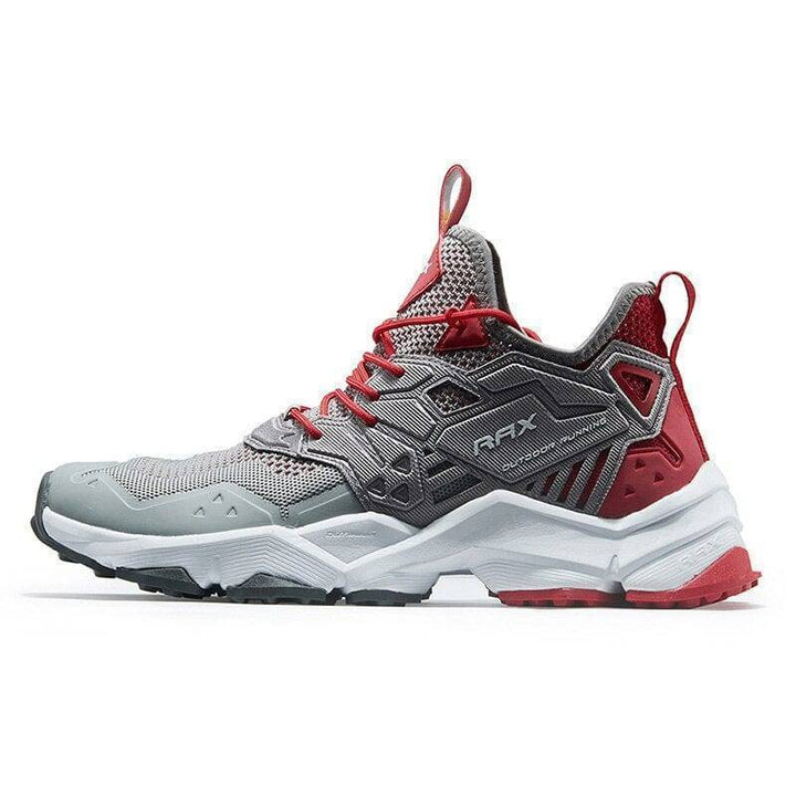 New collection men's trekking and hiking shoes, featuring breathable fabric and lightweight sole.