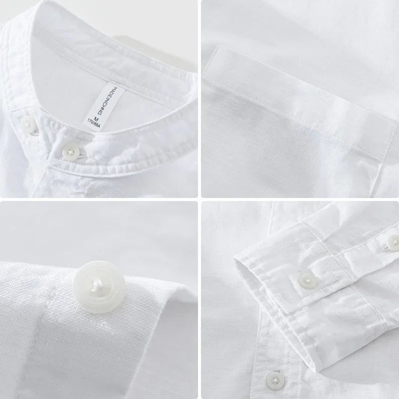 Button-up men's shirt with lightweight, breathable fabric, ideal for summer style and everyday comfort.