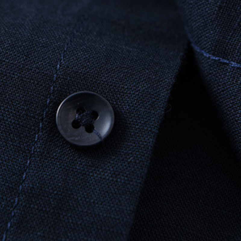 Relaxed fit men's lightweight button-up, ideal for warm weather, casual events.
