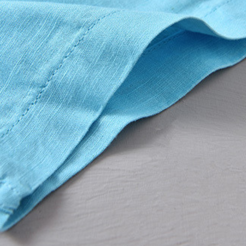Men's summer button-up shirt, lightweight and long sleeve for versatile styling.