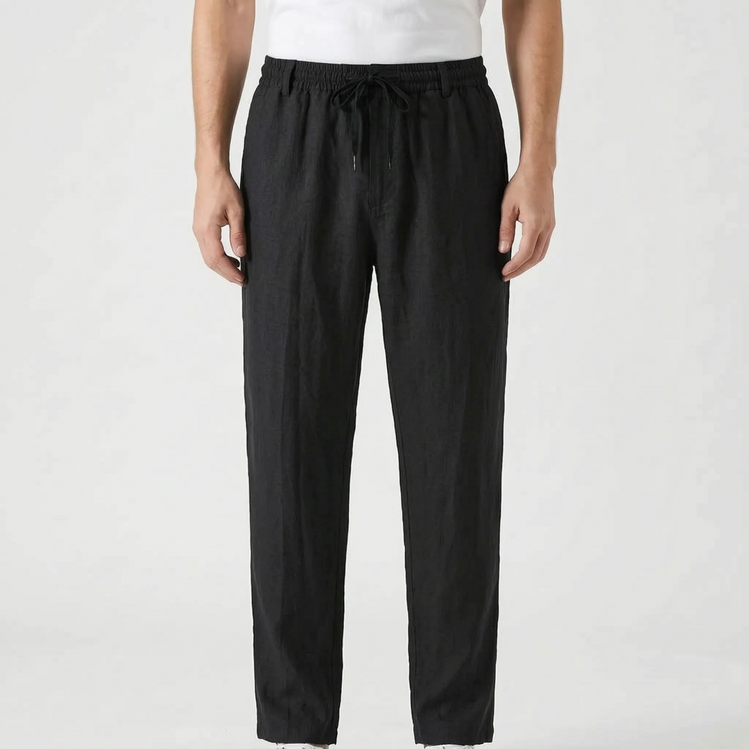 Relaxed fit men's casual pants. Lightweight and comfortable for warm weather and effortless summer style.