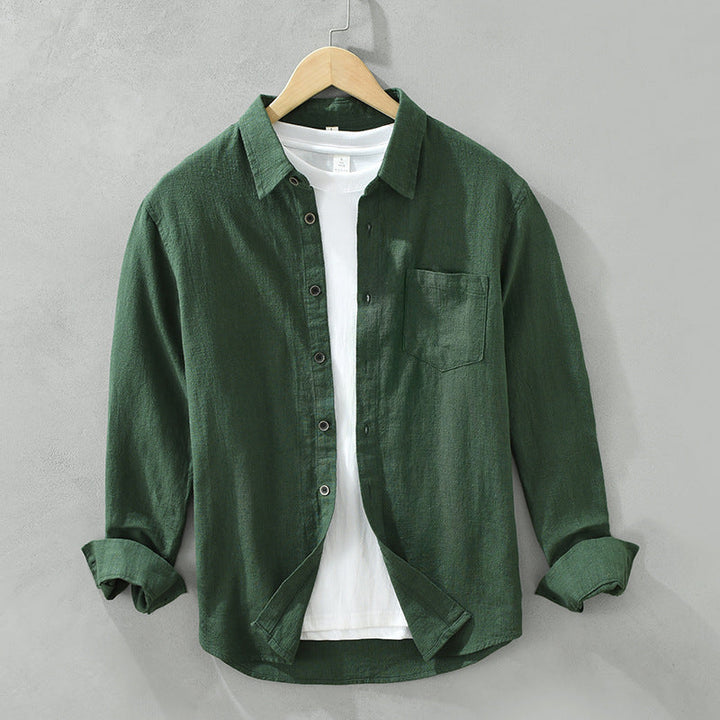 Effortless style with this men's long sleeve comfort shirt, featuring a lightweight fabric for all-day wear.