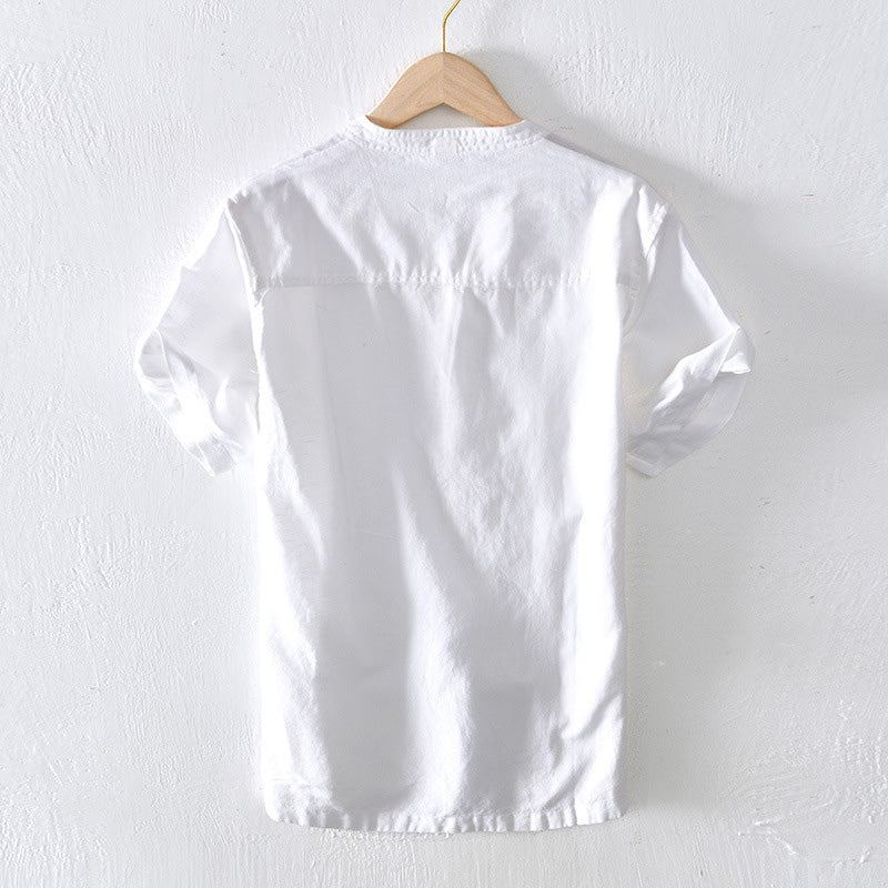 Everyday men's button-up shirt. Lightweight and breathable, offering tailored comfort for smart casual summer looks.