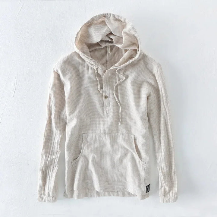 Everyday men's lightweight comfort hoodie, a versatile top for casual spring and summer fashion.
