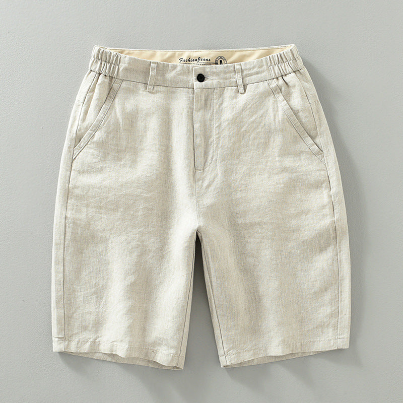 Men's lightweight comfort shorts, perfect for summer casual wear, featuring an elastic waist for a relaxed fit.