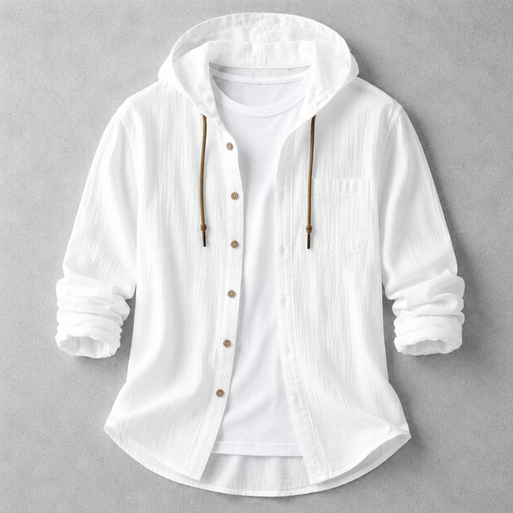 Men's comfortable pullover hoodie shirt with a relaxed fit, an essential for easy everyday wear and casual comfort.