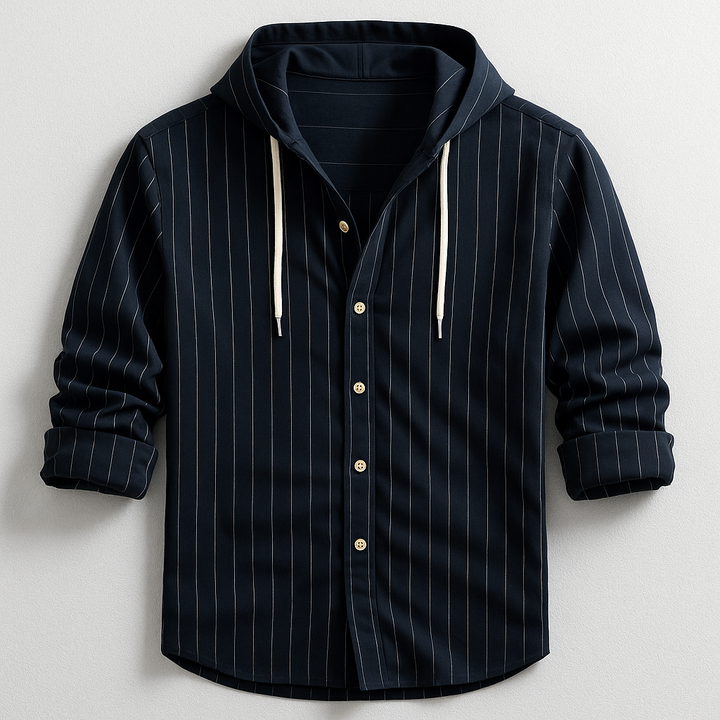Stylish men's lightweight hoodie shirt, offering a relaxed fit for comfortable, modern casual wear.
