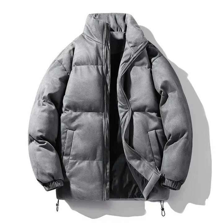 Modern men's lightweight puffer jacket, excellent outerwear for casual everyday fall & winter warmth.