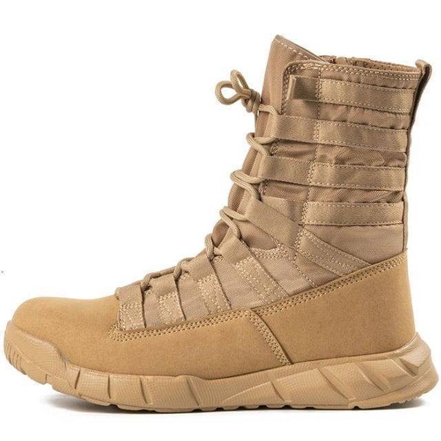 Durable men's desert boots, lightweight and tactical, ideal for outdoor activities, hiking, and military-style wear.