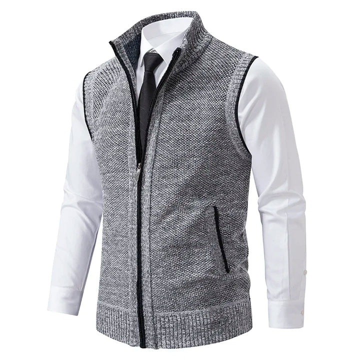 Men's lightweight wool blend vest for comfortable layering, ideal for warmth and style.