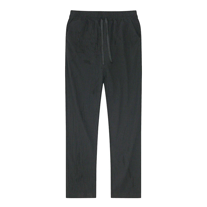 Men's cotton linen blend trousers, breathable & relaxed fit comfort pants for summer.