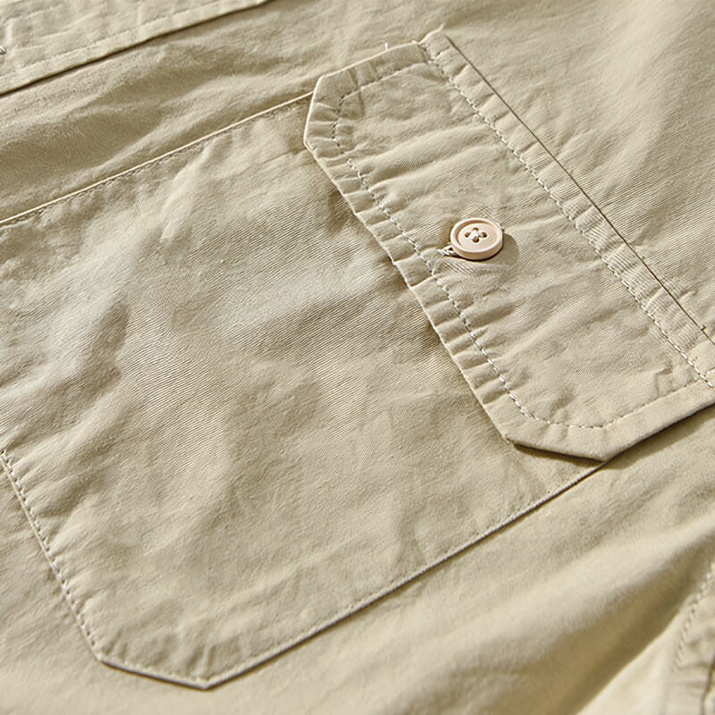 Men's long-sleeve Lisbon button-down, relaxed fit, great for versatile casual wear.