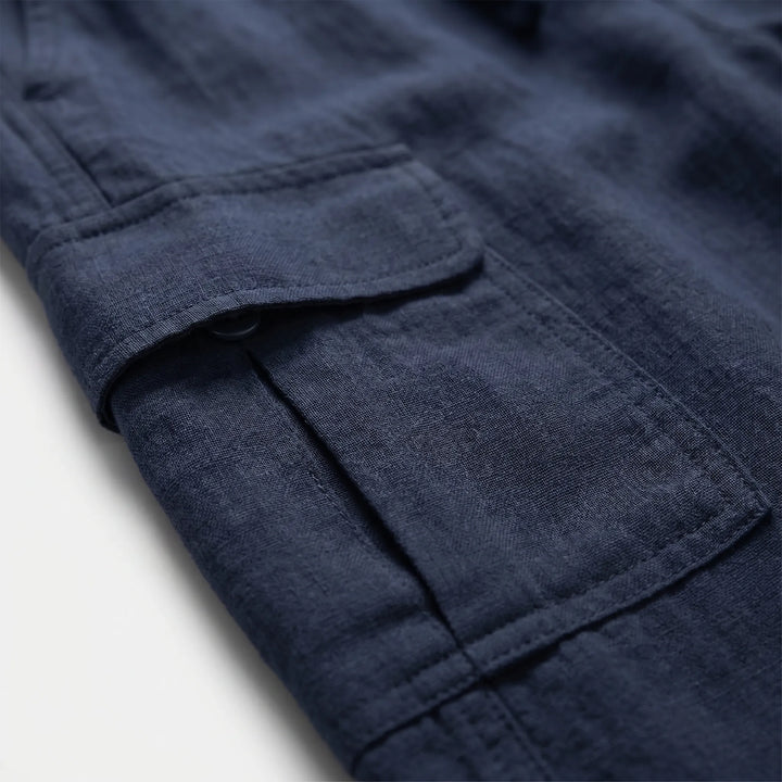 Comfortable men's cargo pants, loose fit with multiple utility pockets, perfect for everyday casual wear.