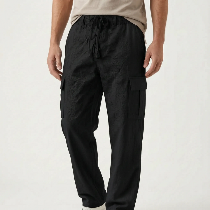 Stylish men's loose fit cargo pants with utility pockets, a versatile choice for modern casual fashion.