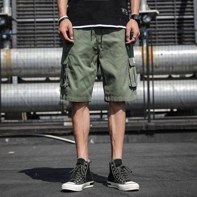 Versatile men's drawstring shorts, perfect for casual outings, featuring cargo pockets.