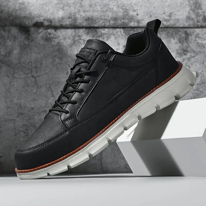 Rear view of Lucca men's casual sneakers, emphasizing sturdy heel support for everyday wear.