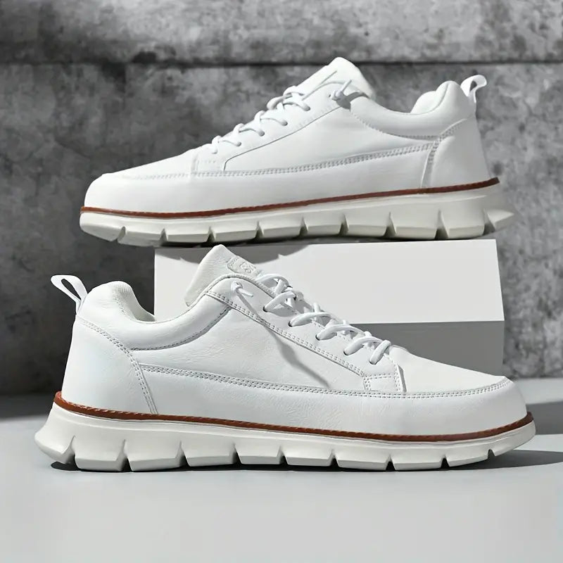Stylish grey Lucca men's low-top sneakers, offering modern comfort and versatile everyday footwear.