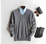 Gray V neck