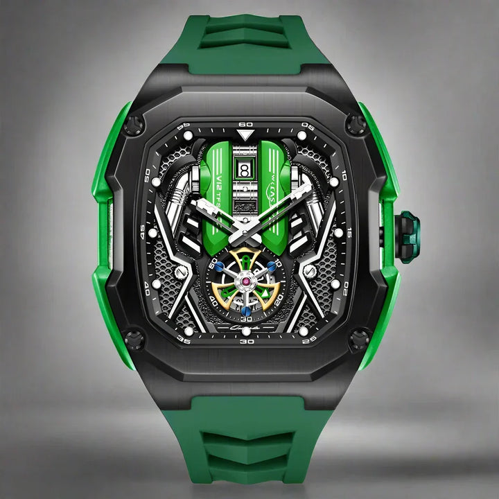 Exquisite men's luxury Tourbillon Chronograph watch. Ideal gift, statement fashion accessory for men.