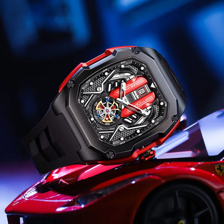 Fashionable men's Tourbillon Chronograph watch. A versatile luxury timepiece and accessory for men.