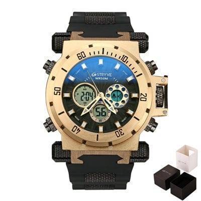 Durable men's waterproof diving watch, a stylish outdoor accessory with a robust alloy case.
