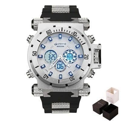 Men's waterproof wrist watch, perfect for diving and outdoor activities, featuring a luxurious design.