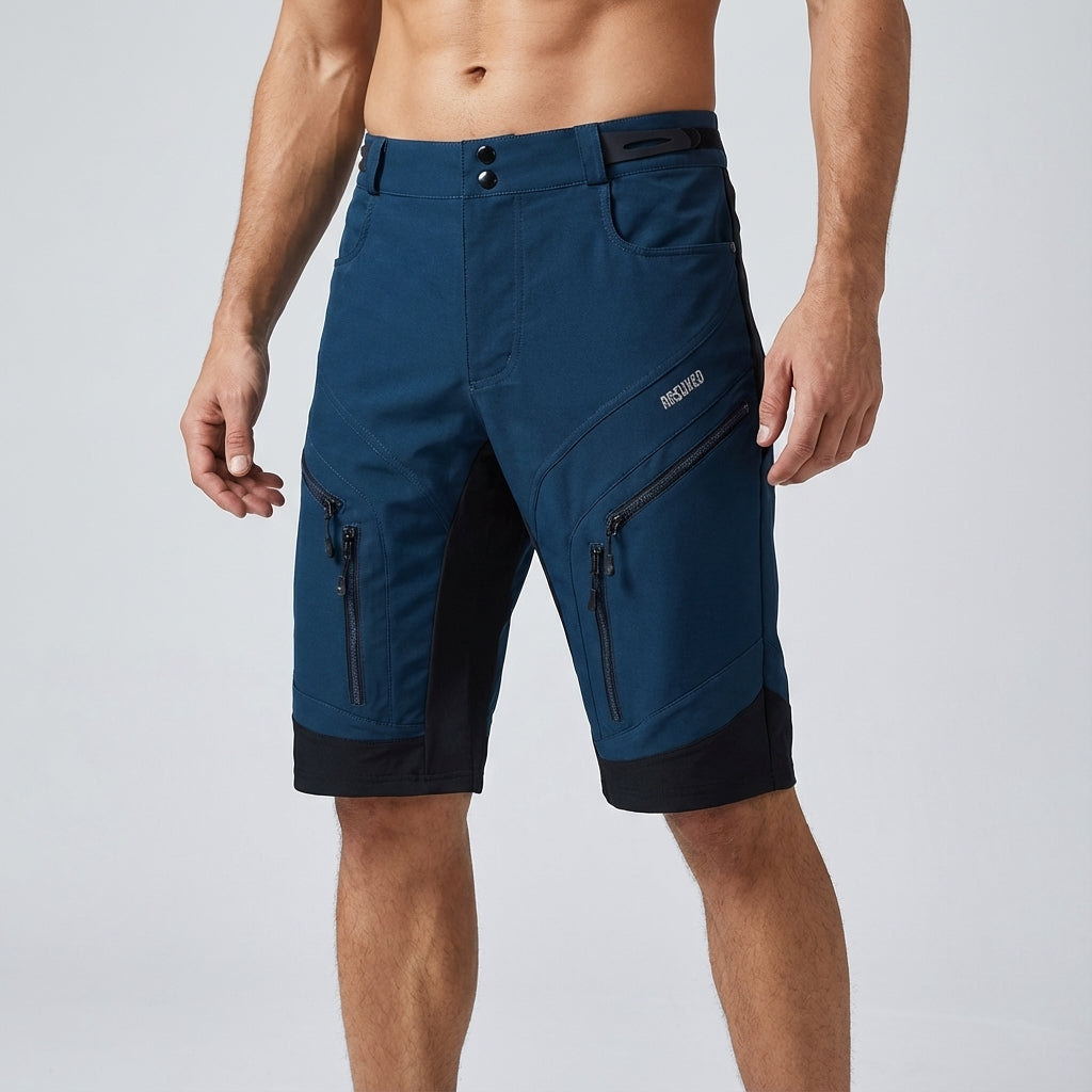 Men's lightweight gym shorts, Marvin model, with secure zipper pockets. Quick-dry fabric for active comfort.