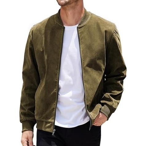 Men's Matera bomber jacket in classic black, perfect for a stylish and comfortable casual look.