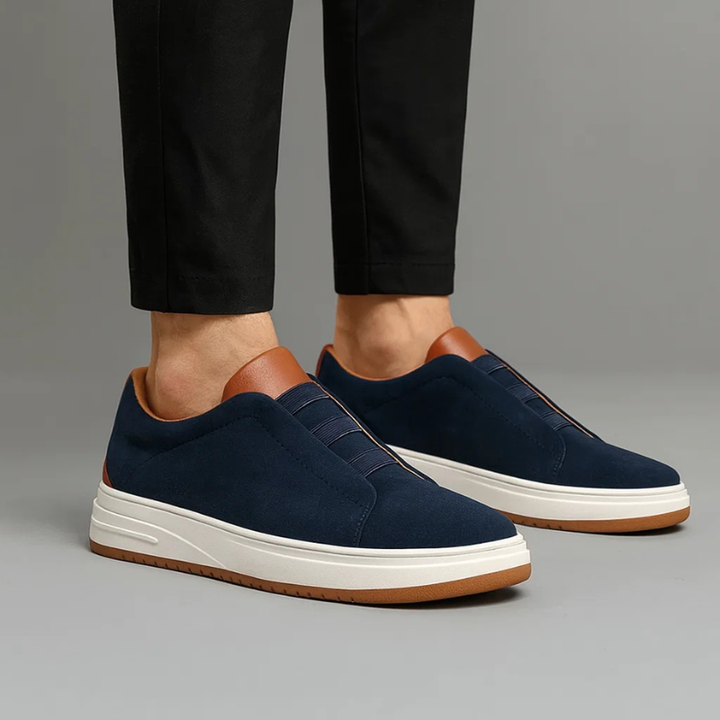 Modern design men's fashion sneakers, comfortable slip-on style for stylish everyday casual footwear.