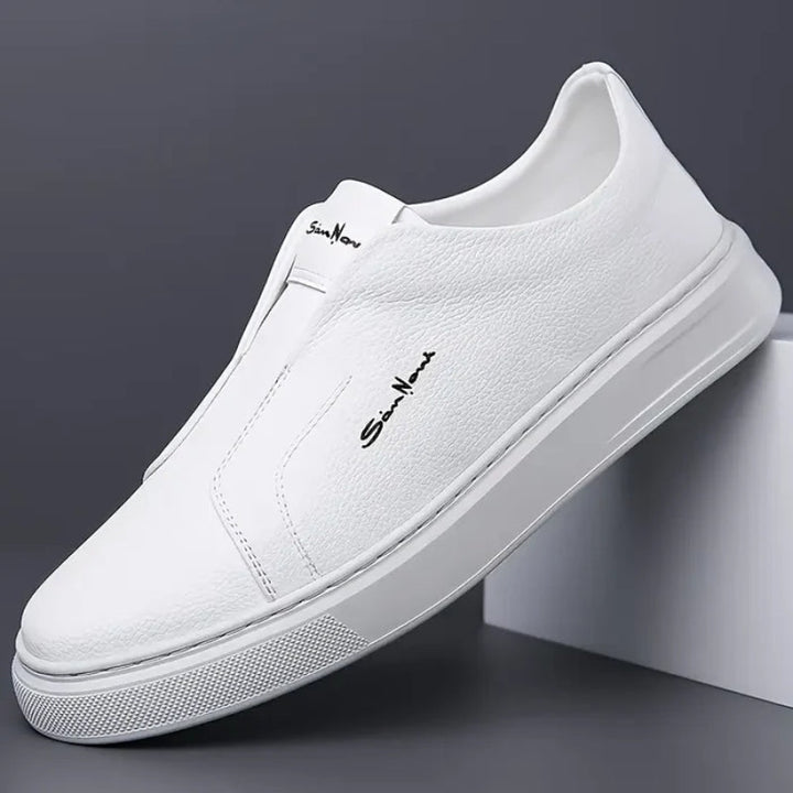 Comfortable men's everyday slip-on sneakers. Modern style, lightweight for casual walking & daily use.