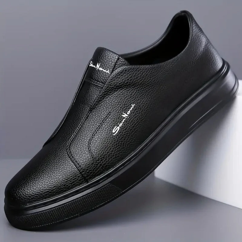 Breathable men's modern slip-on sneakers. Lightweight, comfortable design for everyday casual walking.