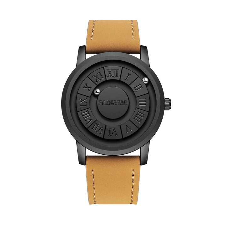 Luxury men's watch: Magnetic pointer display, classic Roman numerals. Modern & elegant.