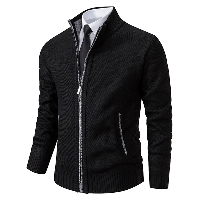 Stylish men's casual zip-up hoodie, ideal everyday outerwear for modern, comfortable fall fashion.