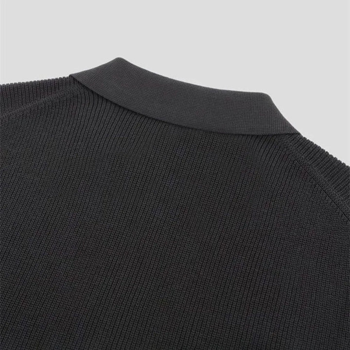 Essential men's fashion: a modern tailored fit zip-up polo, short sleeve knit top for versatile casual wear.