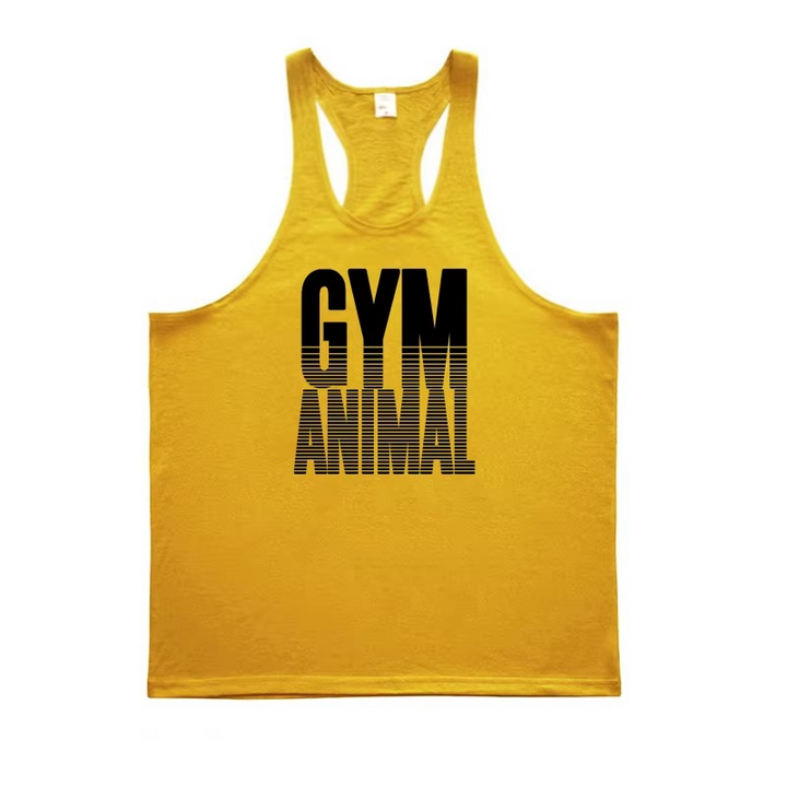 Men's stringer tank top, muscle fit design for gym workouts, bodybuilding & activewear.
