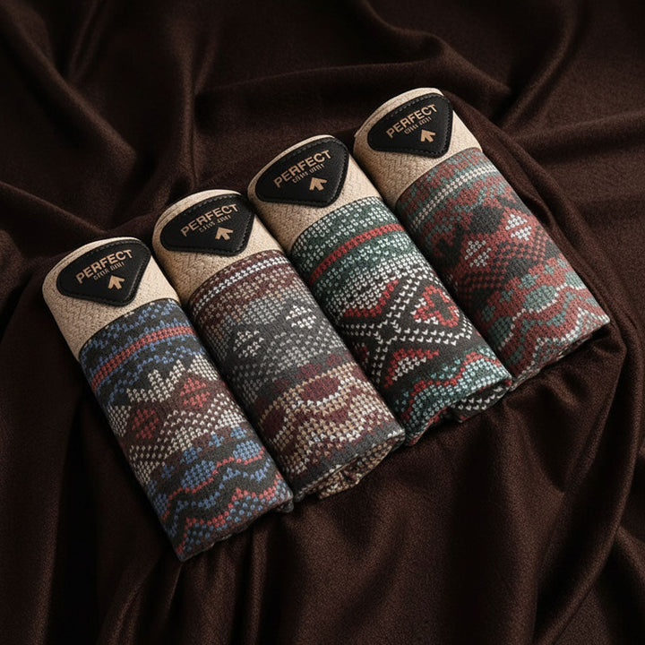 Comfortable men's organic cotton briefs, breathable & soft, with a stylish Nordic fairisle design.