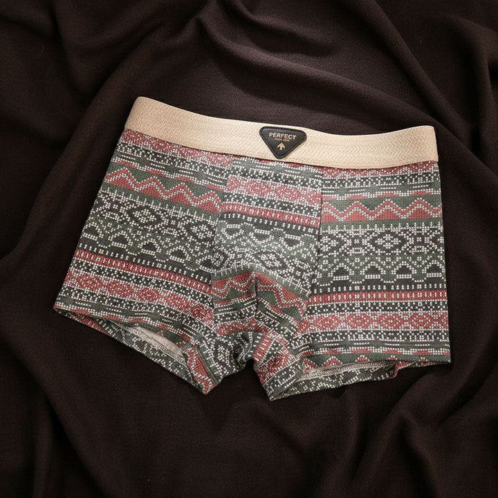 Men's organic cotton briefs, soft, breathable, and comfortable with a classic Nordic fairisle pattern.