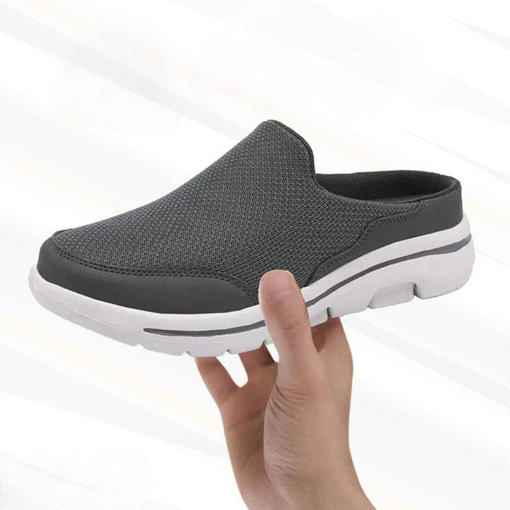Supportive men's orthopedic footwear ensures healthy feet, pain relief & natural movement with a wide toe box.