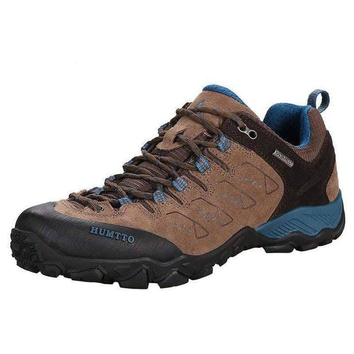 Men's outdoor non-slip hiking boots for rugged trails, featuring water-resistant leather